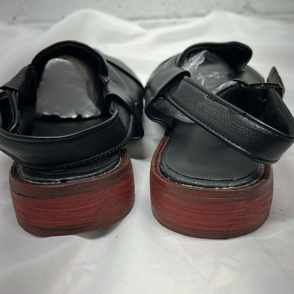 Men Loafers with Buckle Detail & Heel Strap. Black. Size EU 45. US  12. NWT